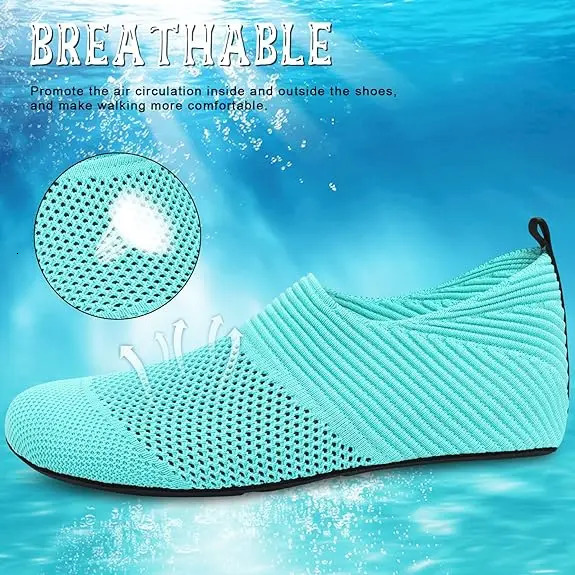 Water Sports Shoes For Men Women Barefoot Quick-Dry Slip-On Aqua Socks Multi-Purpose Feather Water Shoes 250624