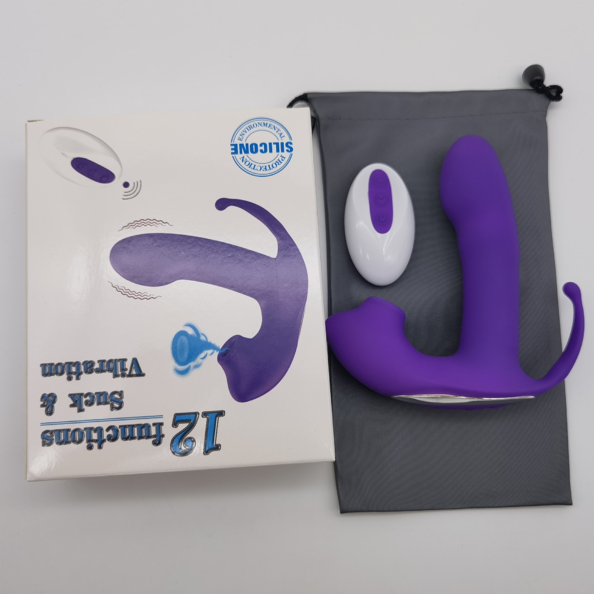 Haoqi Fun New Female Wearable Vibrator Wireless Remote Control Sucking Device Adult Sex Toy