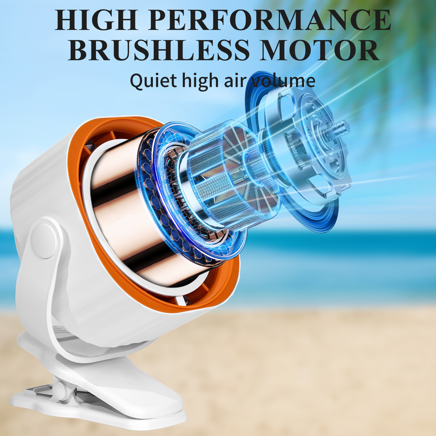 Portable handheld home mini outdoor m12b clip cycle fan long lasting cycle wind