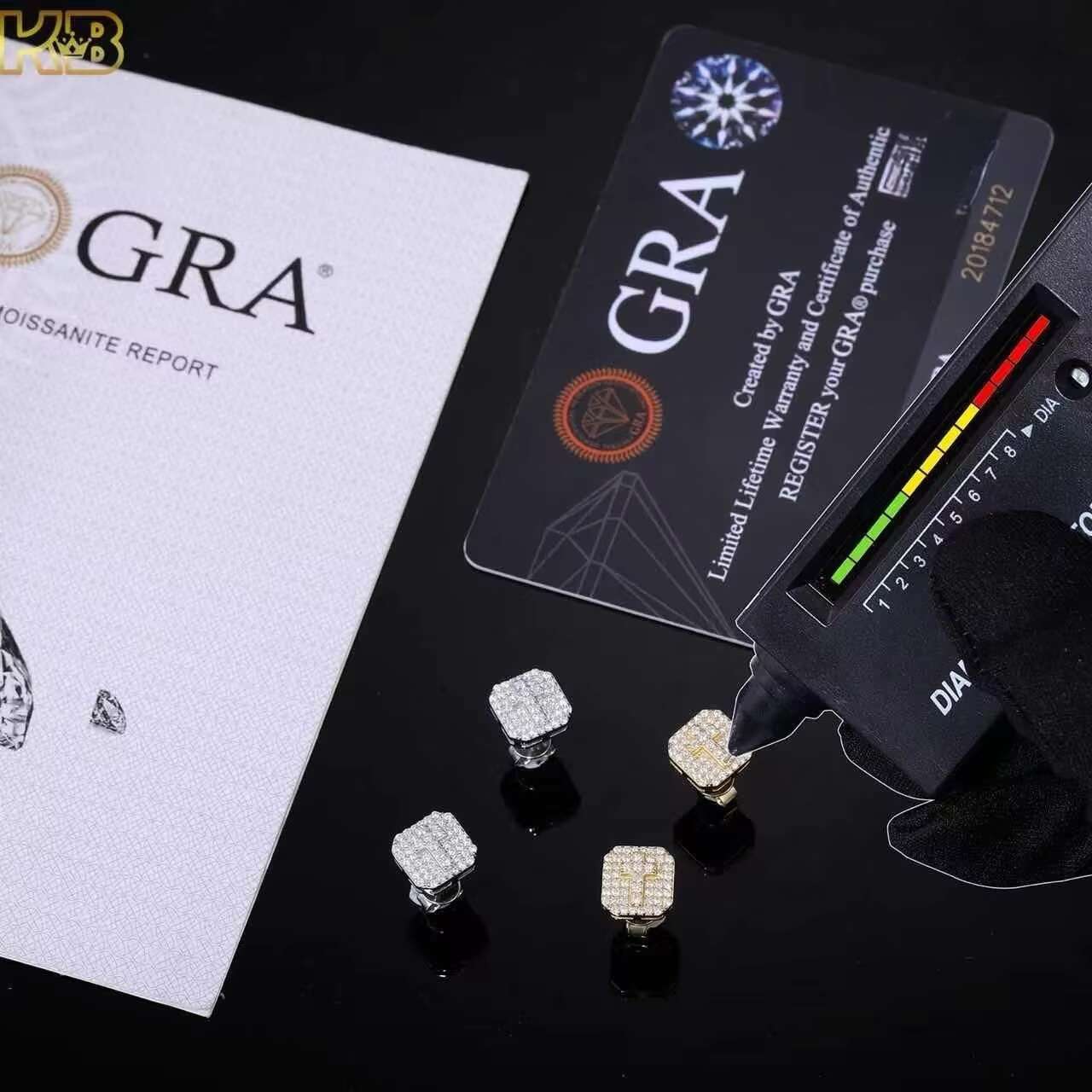 Classic Moissanite Hip Hop Earrings Silver 925 Jewelry for Men Women Trendsetting Styles That Are Perfect for Everyday Wear