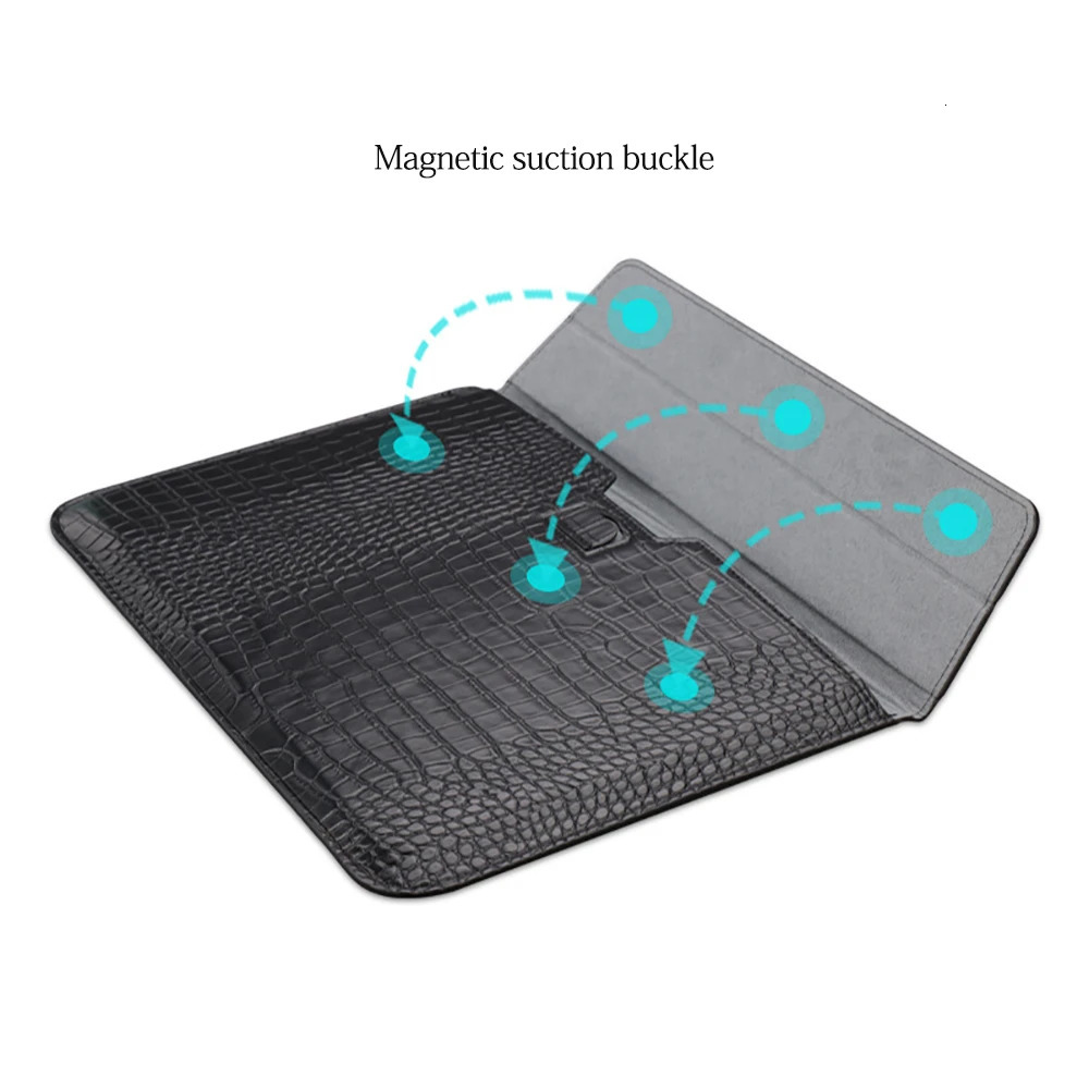 Laptop Bag for Air 13 Case M4 model A3240 PU Cover Pro 13 14 M1 M2 rocodile Pattern Leather For Air 15 15.3 250624
