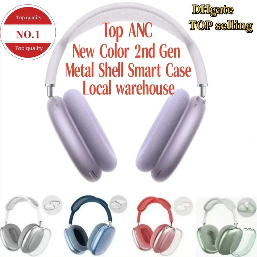 US Stock New Apple 2 TYPE-C Headband Headphone Earphones Accessories Transparent TPU Solid Silicone Waterproof Protective case AirPod Pro Max Headset