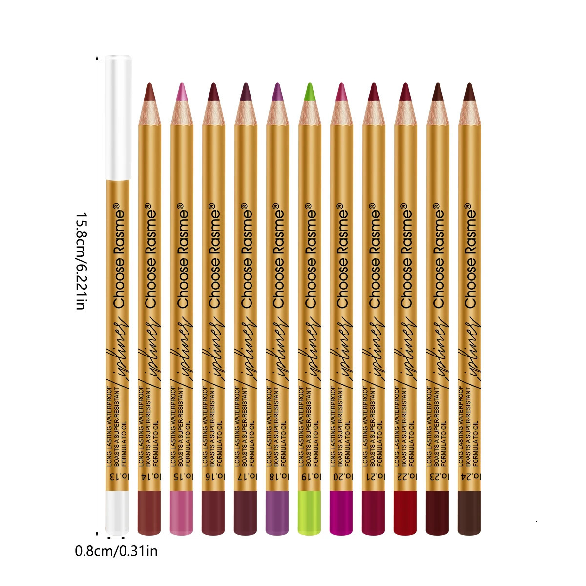 12 Color Long Lipstick Lipliner Waterproof and Sweat-proof Natural Easy Makeup Lasting Lipliner Lip Makeup Tool 250625