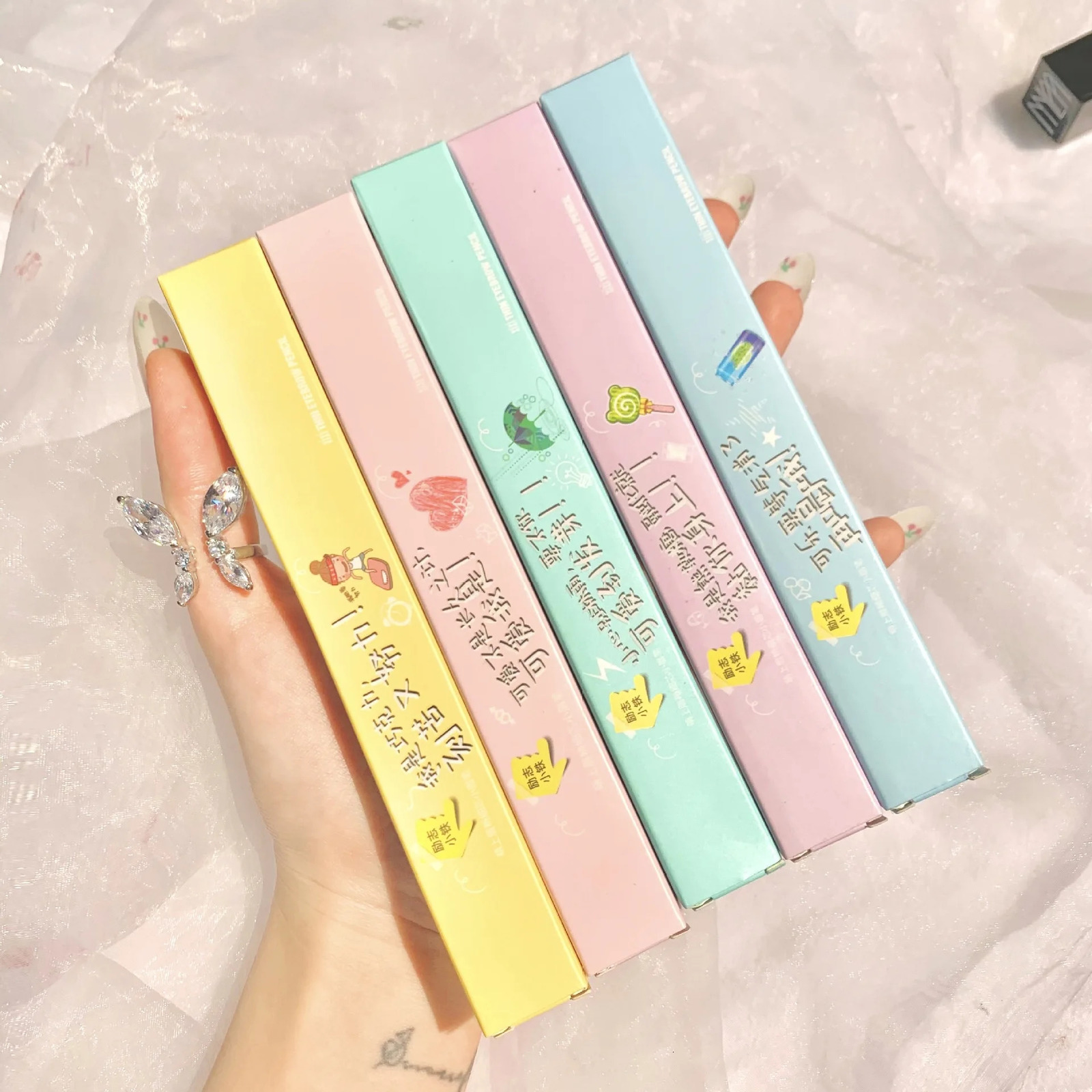 Cute Korean Eyebrow Pencil Makeup Fine High Quality Full Ultrafine Eyebrows Brush Professional Womens Cosmetics Waterproof 250625