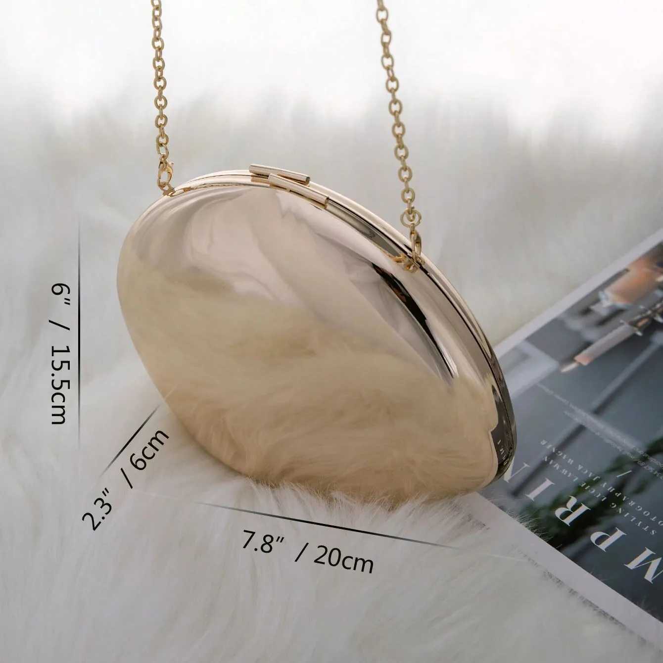 Shell Shape Mirrored Design Clutch Bag Gold Silver Women Evening Party Bag Cute Shiny Metal Shoulder Crossbody Bags Small Purse M250625
