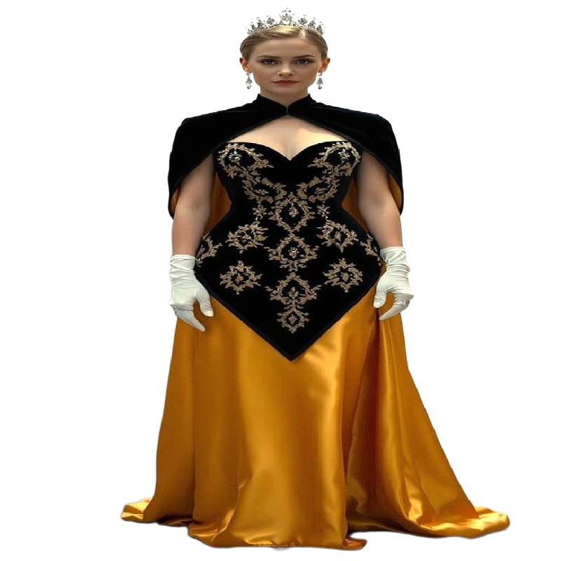 Sophisticated Black And Gold Prom Dress With Cape Sleeves Elegant Pageant Lace Arabic Evening Dress 2025 Formal Occasion Party Vestio De Gala Birthday