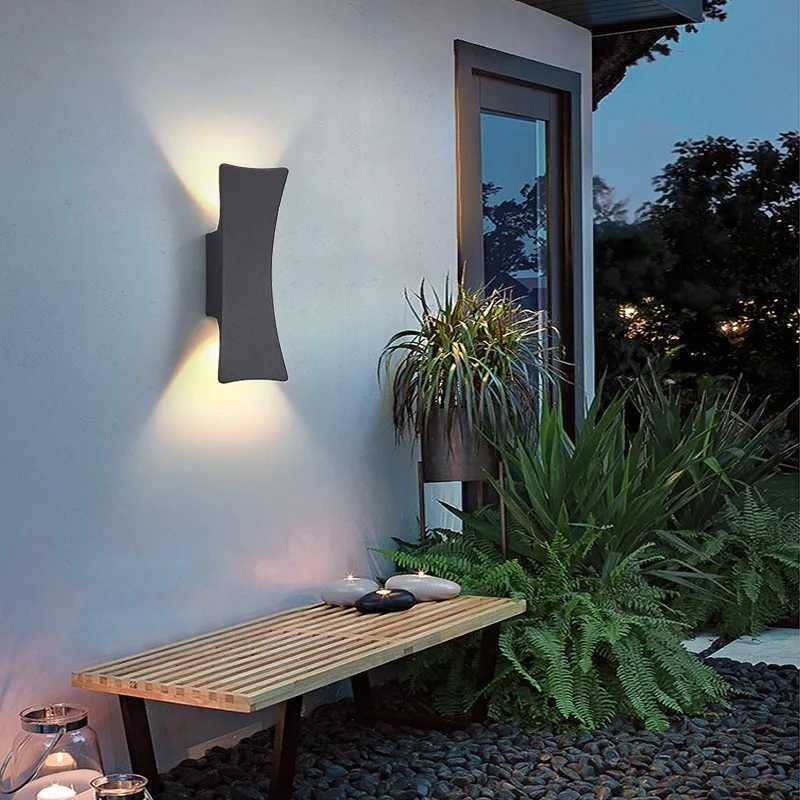 LED Lights Modern Outdoor Waterproof Wall Lights Aluminum Black White Wall Lamps Indoor/Outdoor Exterior Wall Light Fixtures XJ250624