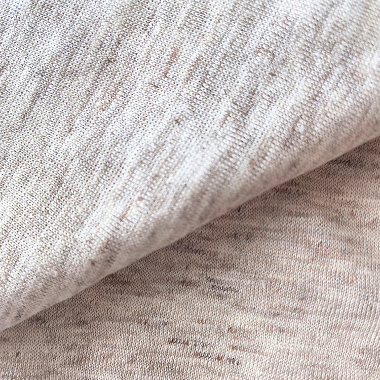 pure linen knitted single jersey fabric