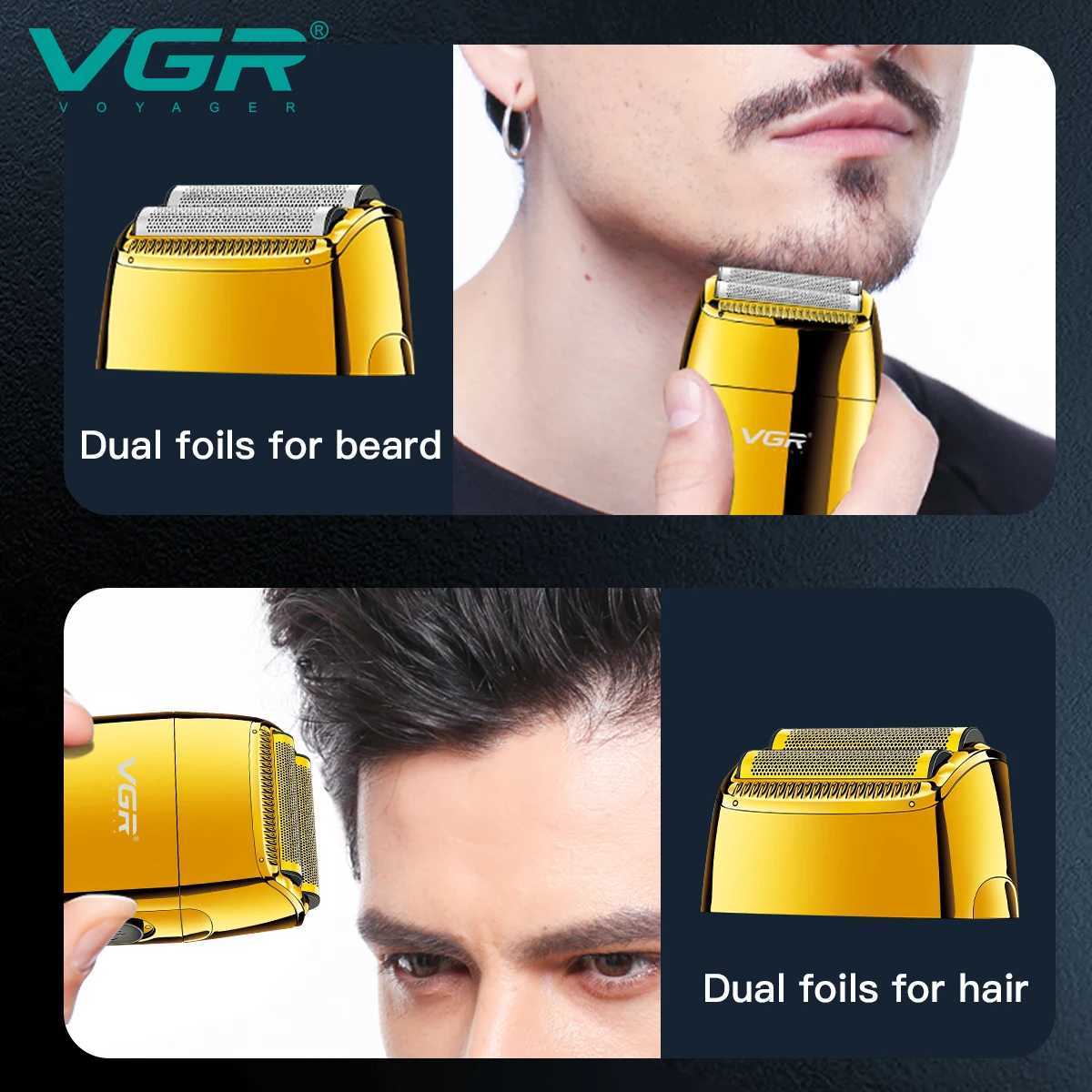 VGR Shaver Professional Razor Electric Shaver Reciprocating Shaving Machine Portable Beard Trimmer Mini Shaver for Men V-399 W250625