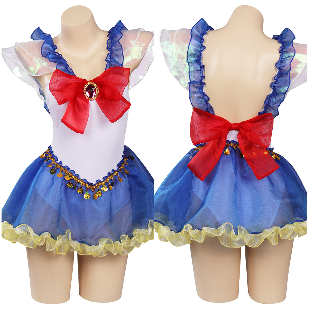 Anime Sailor Cosplay Swimwear Outfit Women Bikini Bathing Suit For Halloween Role Play