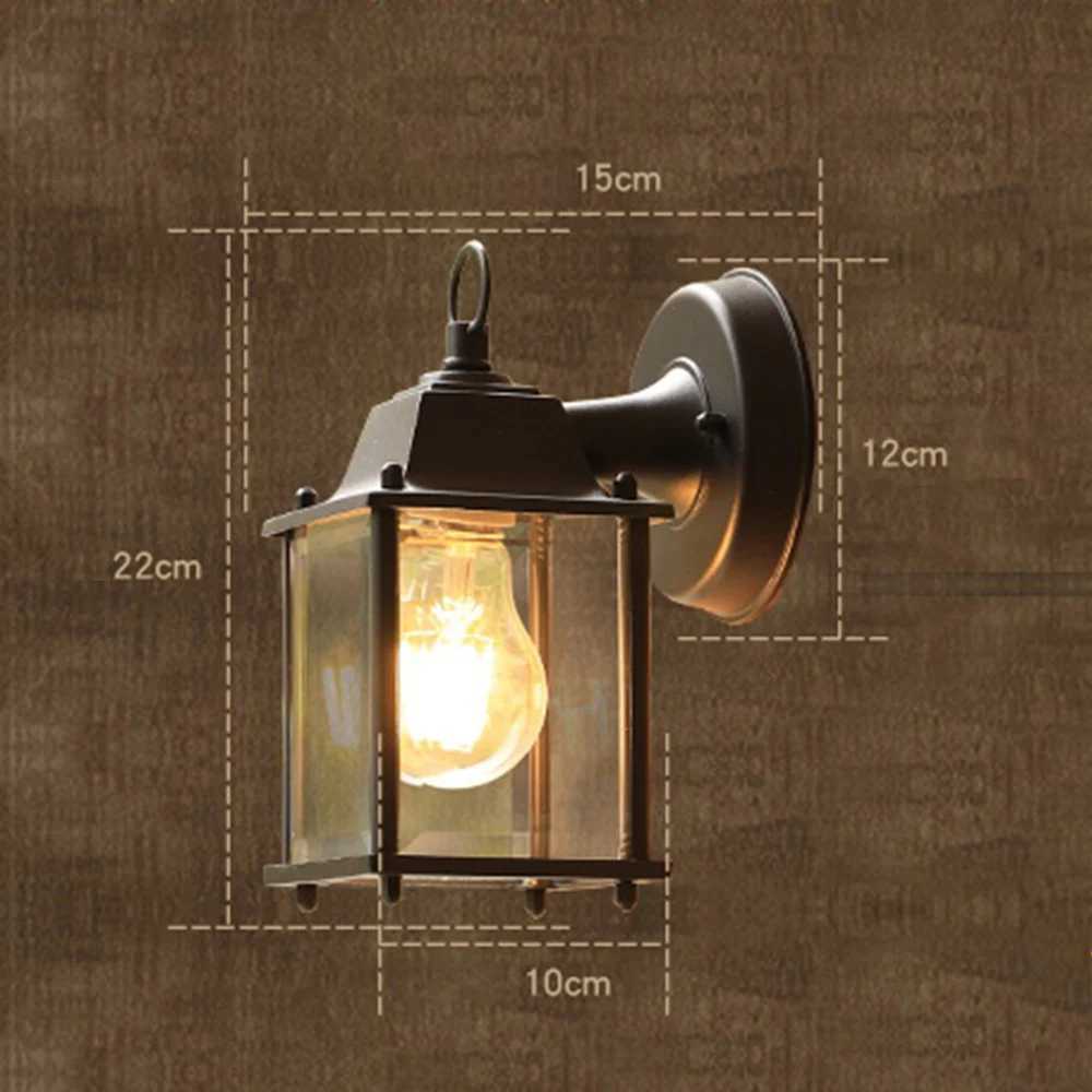 Retro Outdoor Waterproof E27 Wall Lamp Garden Gateway Sconce Courtyard Corridor Villa Residential Balcony Lighting XJ250624