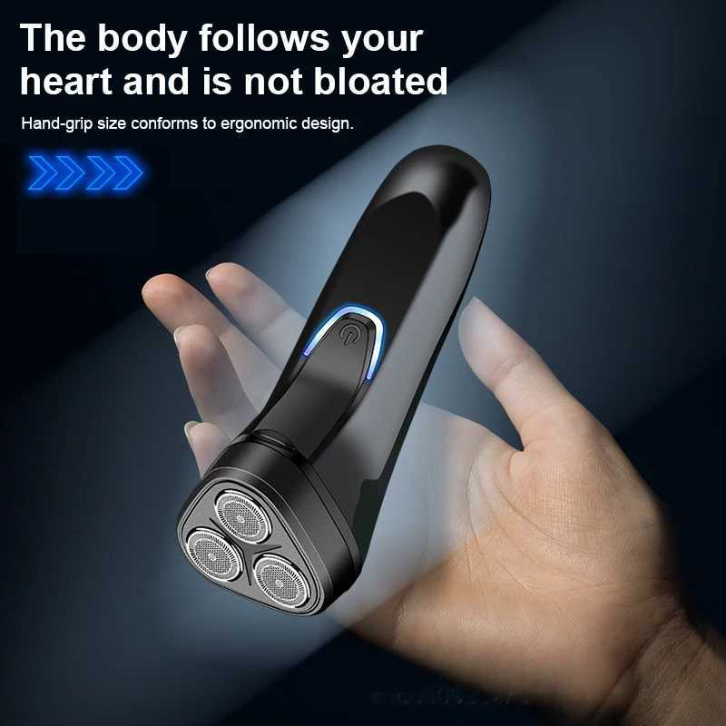 Mini Electric Shaver Mens Face Beard Razor USB Charging Washable Beard Trimmer Razor Ladies Travel Portable Body Hair Trimmer W250625