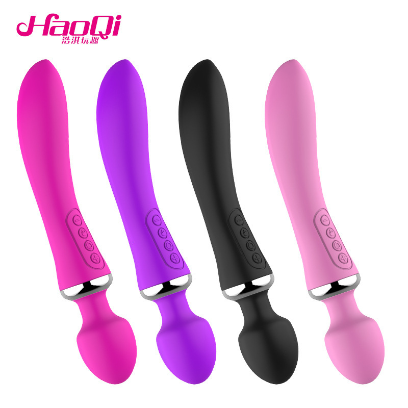 Adult Sex Toys Double-Ended AV Heating Wand Female Masturbator Massager Rechargeable Vibrator