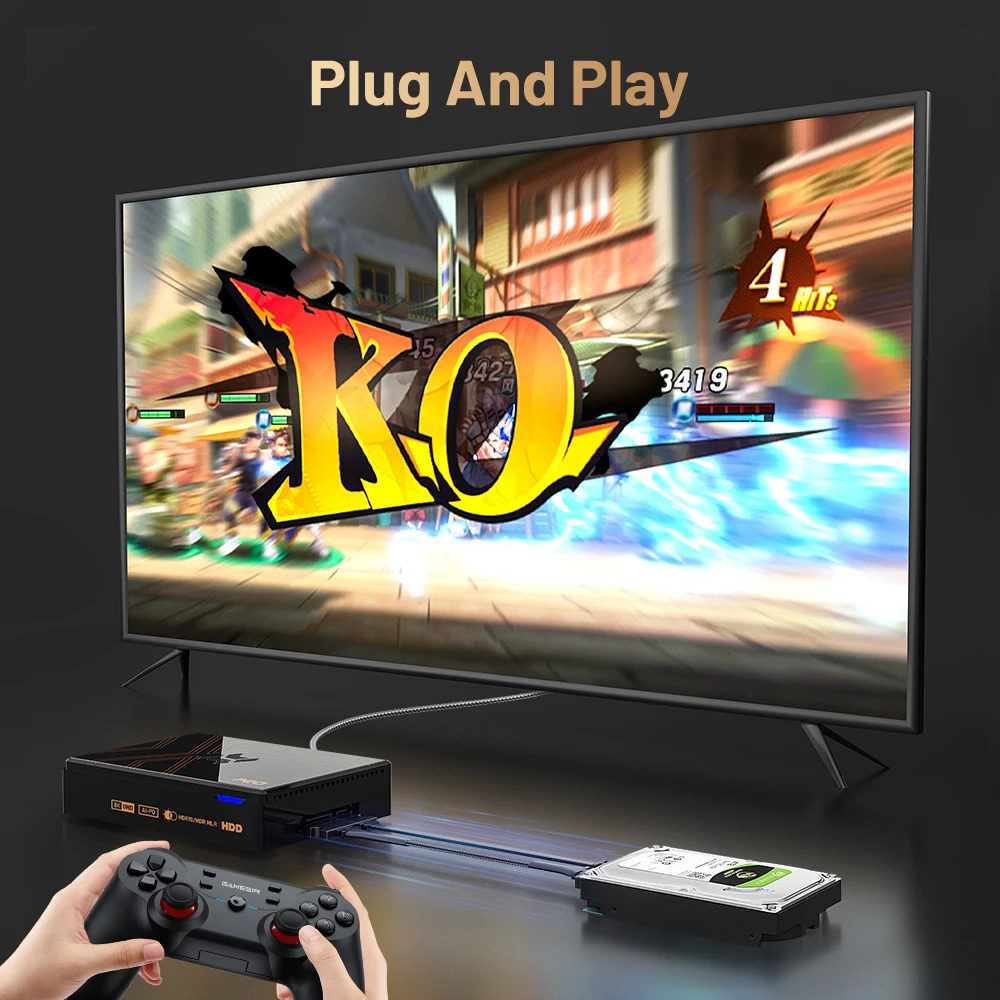 Kinhank Super Console X5 PRO Retro Video Game Consoles Plug and Play 4T with 16000 Games for PS2WIISSDCN64 Android 12 TV Box 250612