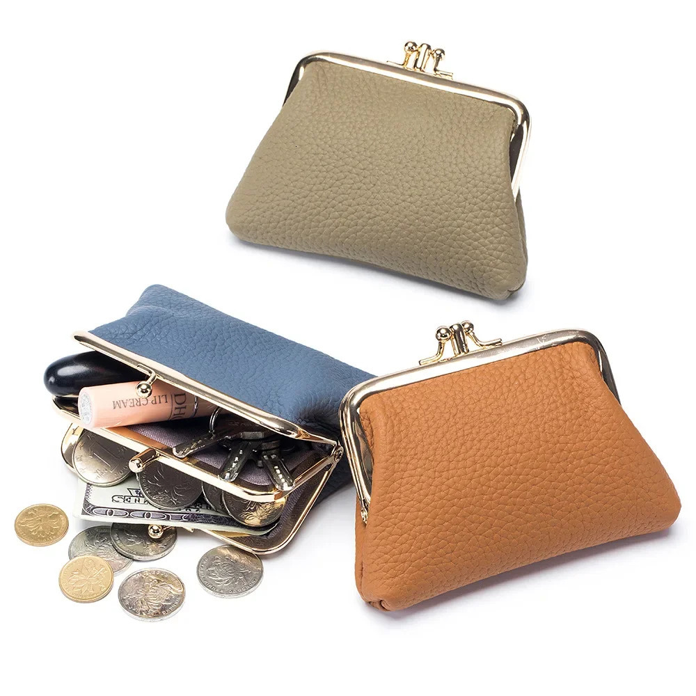 Genuine Leather Womens Wallets Ladies Small Hasp Purses Fashion Portable Money bag Large Capacity Change Bag For Women 250623
