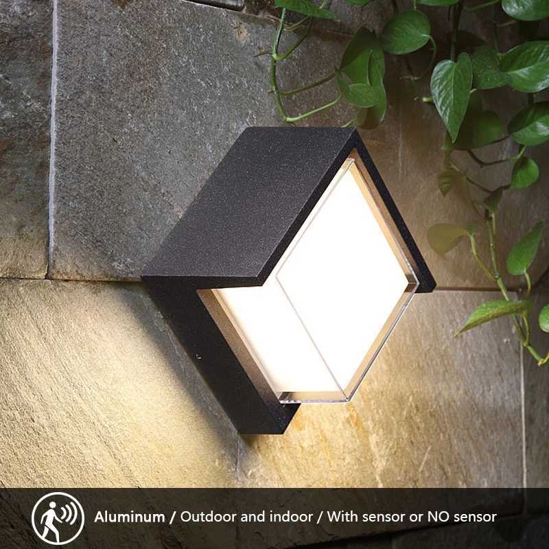 18W Wall Lamp Outdoor Waterproof LED Wall Light Radar Motion Sensor AC85-265V Aluminum Garden Porch Lights wall lamp XJ250624