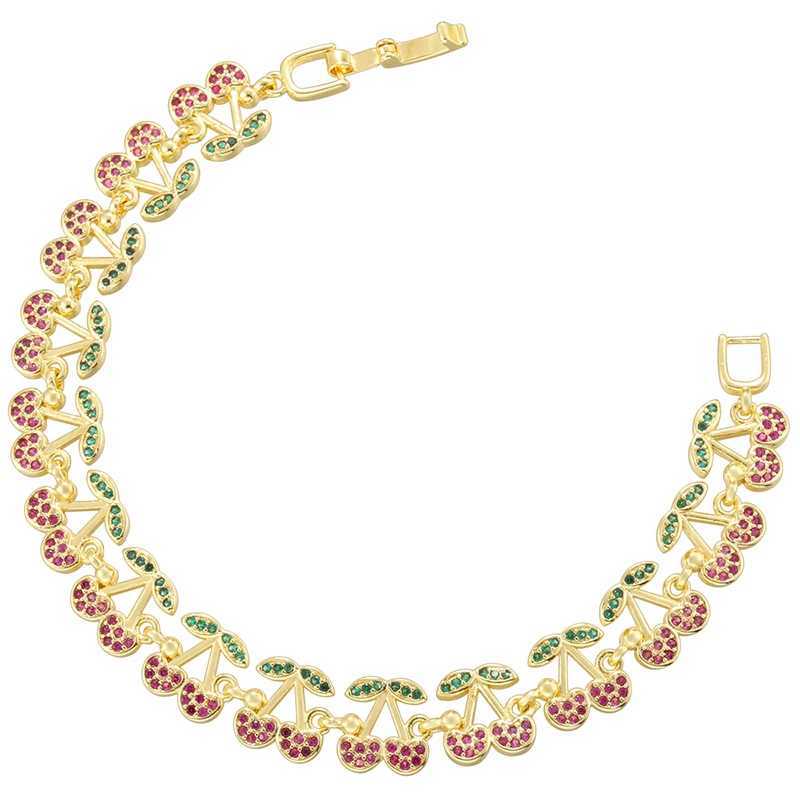 ZHUKOU Korea Fashion Red Zirconia Bracelet Wens Dopamine Style Jewelry Party Accessories VL639 X250625