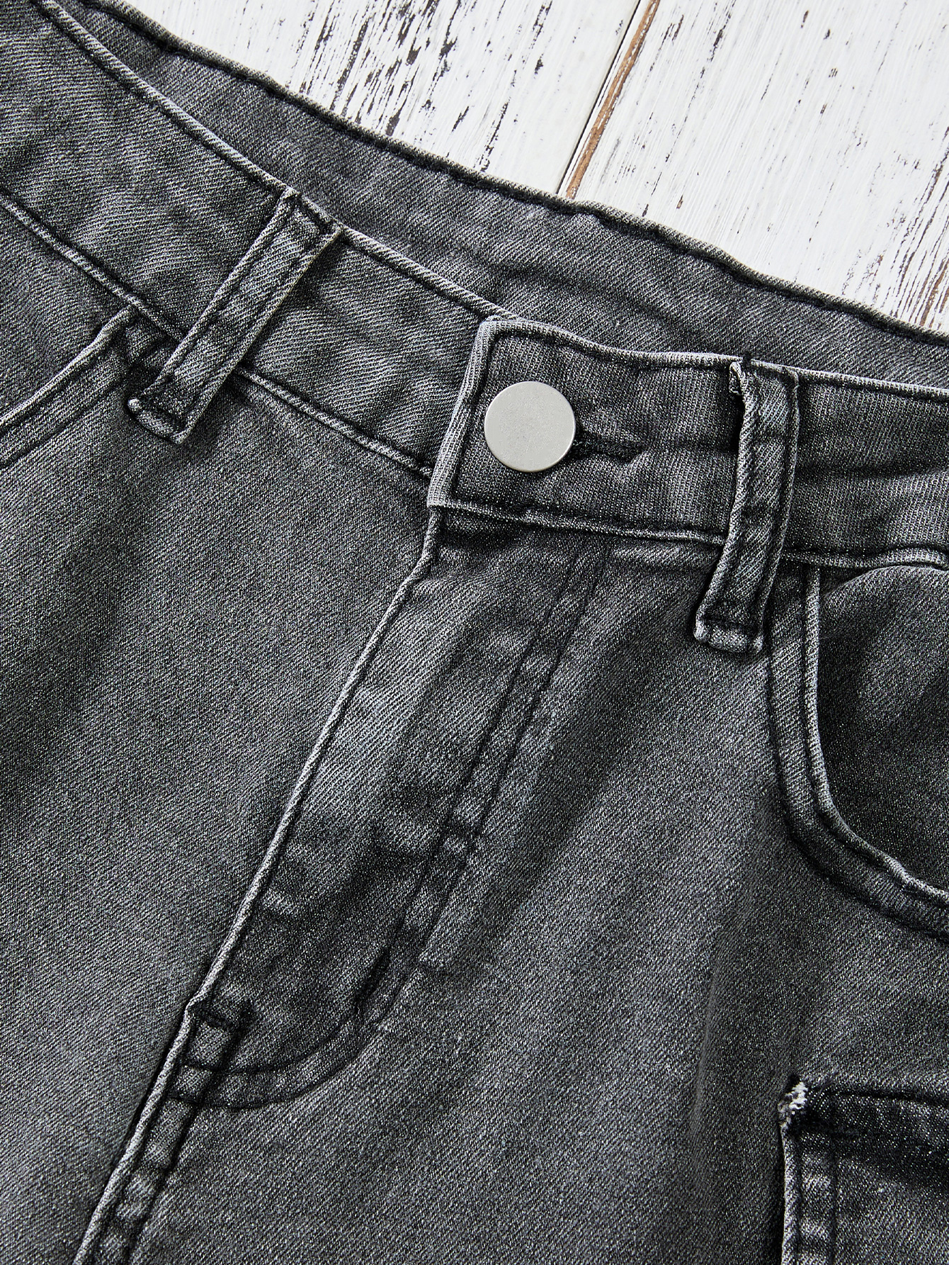 Girls Deep Grey Soft Fabric Cotton Jeans Short Pants Ideal For Warm Weather