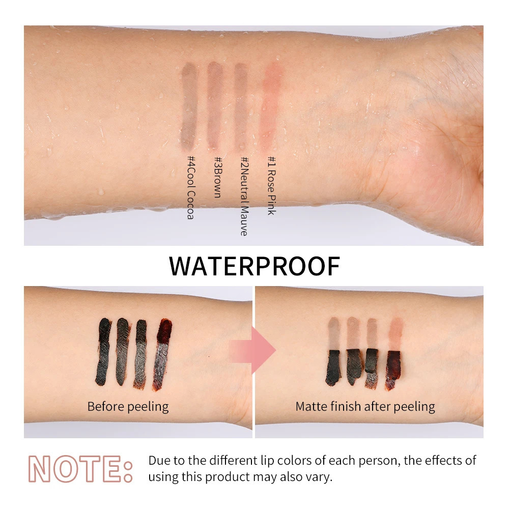 4colors Peel Off Lip Liner Waterproof Long Lasting Lipliner Pencil Moisturising Lips Gloss Tattoo Lipgloss Lipsticks Cosmetics 250625
