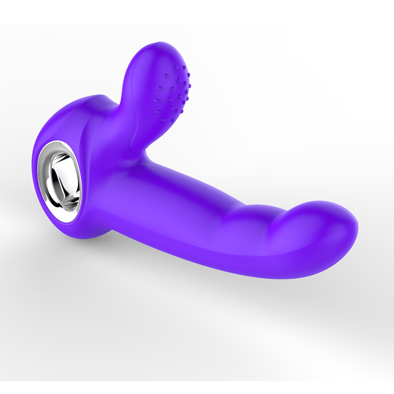 Haoqi Fun 12-Speed Rechargeable Thrusting Wand Female Finger Vibrator Massager Adult Product