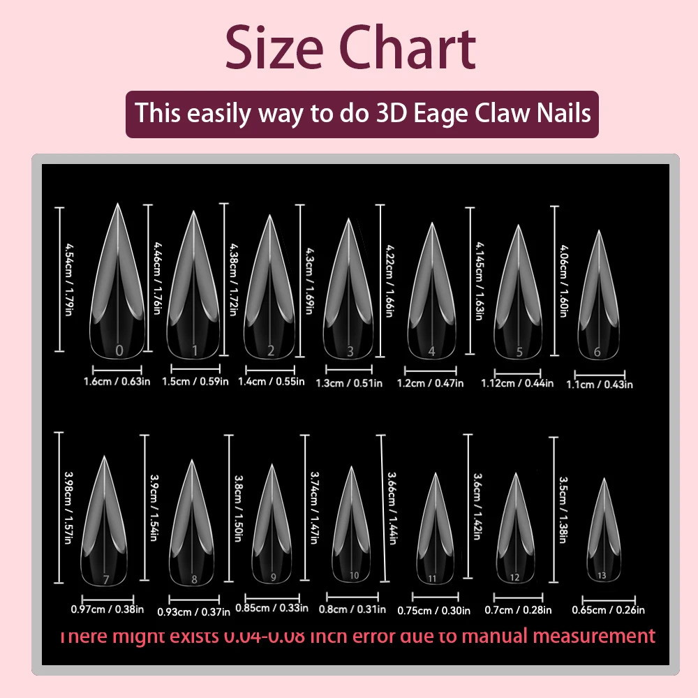 70140pcs Curved Stiletto Nail Dual Form for Poly Nail Gel Extension of 3D Eagle Claw Hawk Sculptural Nails Full Cover Molds 250625