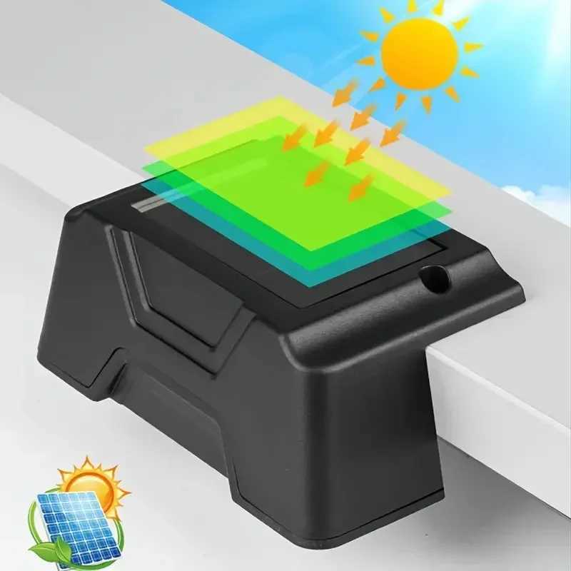 Solar Fence Lights Outdoor Wall Step Patio Solar Powered Lighting Plastic Energy-Efficient Light Sensor Flush Mount Path Lights XJ250624