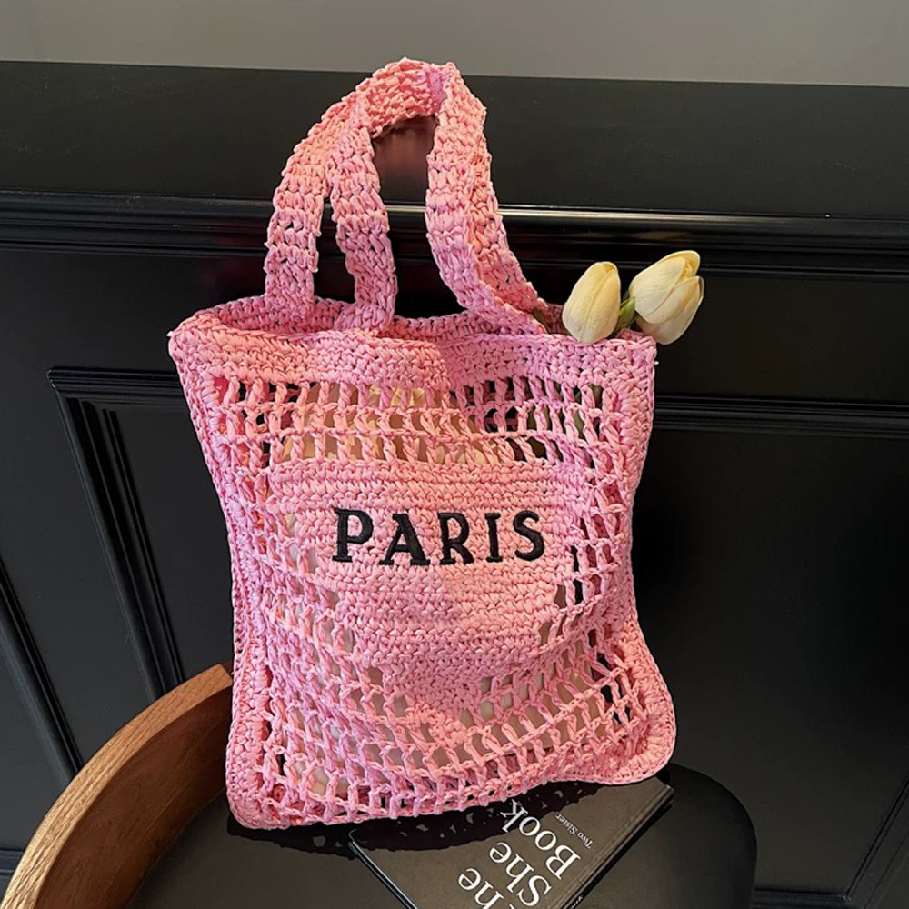 Free Shipping Casual Straw Multi-Color Knitted Tote Bag and Handbags Women Shoulder Bags Straw Woven Side Bag for Ladies Woman Handbag Beach Bag1