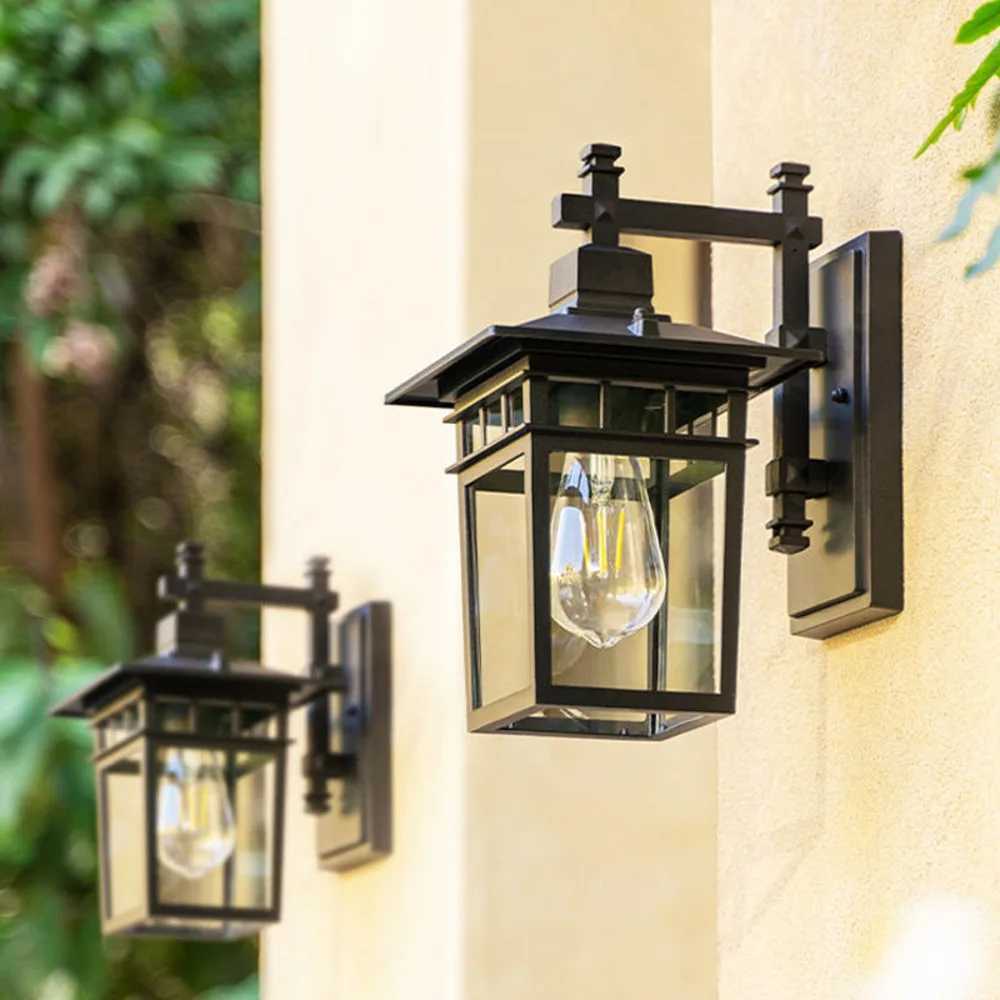 Vintage Classic Waterproof Exterior Wall Lamp for Courtyard Patio Balcony Pillar Rustproof Weatherproof Outdoor LightXJ250624