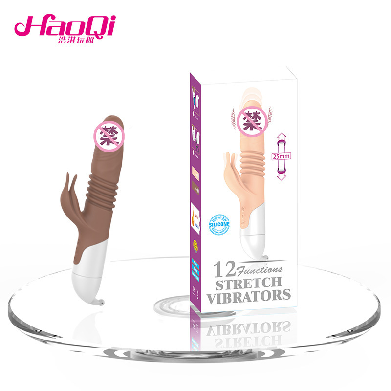 Haoqi Fun Adult Sex Toys New Telescopic Vibrator for Women Heating Stick