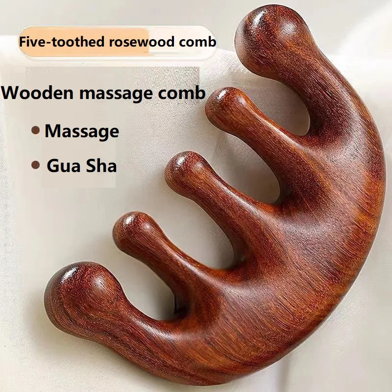 Wooden Massage Wood Massager Comb Scalp Head Oil Massager Scalp Hair Comb Tools AMS01 250625