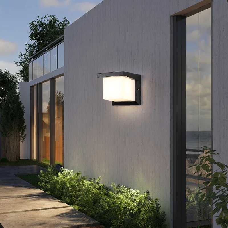 Modern LED Outdoor Wall Lamp E27 Waterproof IP65 Aluminum Porch Light Garden Fence Street Exterior Wall Sconce Lighting 110/220V XJ250624
