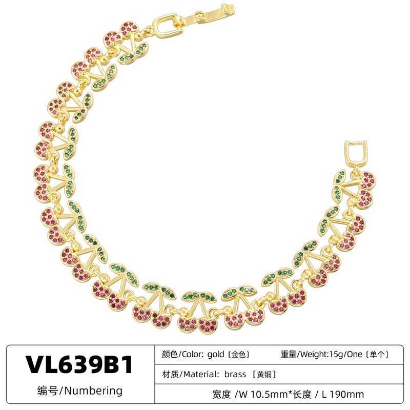 ZHUKOU Korea Fashion Red Zirconia Bracelet Wens Dopamine Style Jewelry Party Accessories VL639 X250625