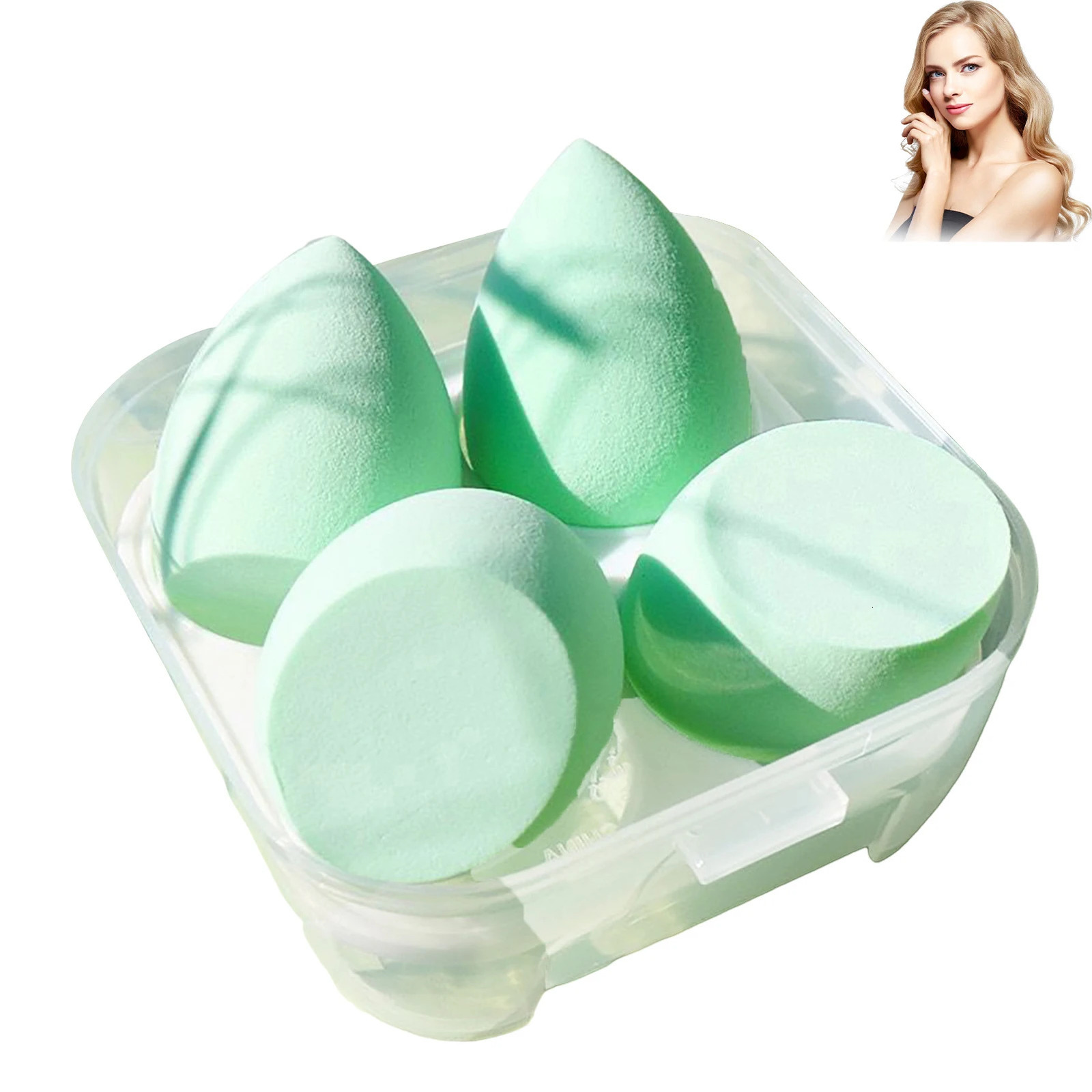 4pcs Professional Beauty Makeup Sponges Soft Skin Friendly Cosmetic Sponge with Dry Wet Use for Women Daily Makeup Tool 250625