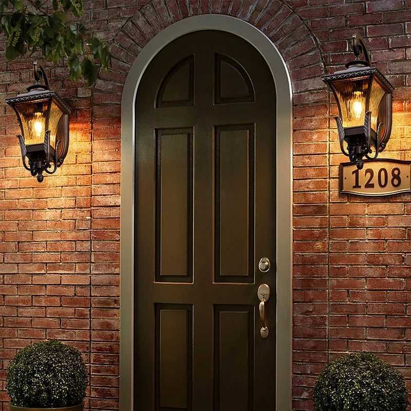 Outdoor Wall Light European Style Retro Wall Lamp 110-240V Home Garden Decoration Wall Lighting 7/9/11 Inches Outdoor Light Ip55XJ250624