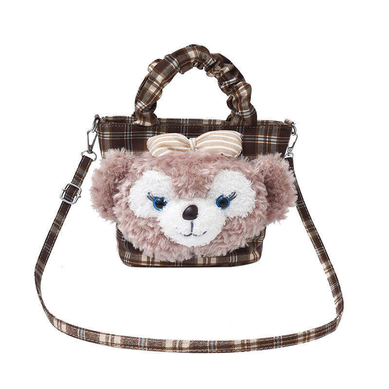 Korean Style High-End Simple Canvas Tote for Women 2025 Summer New Red Plaid Crossbody Bucket Bag