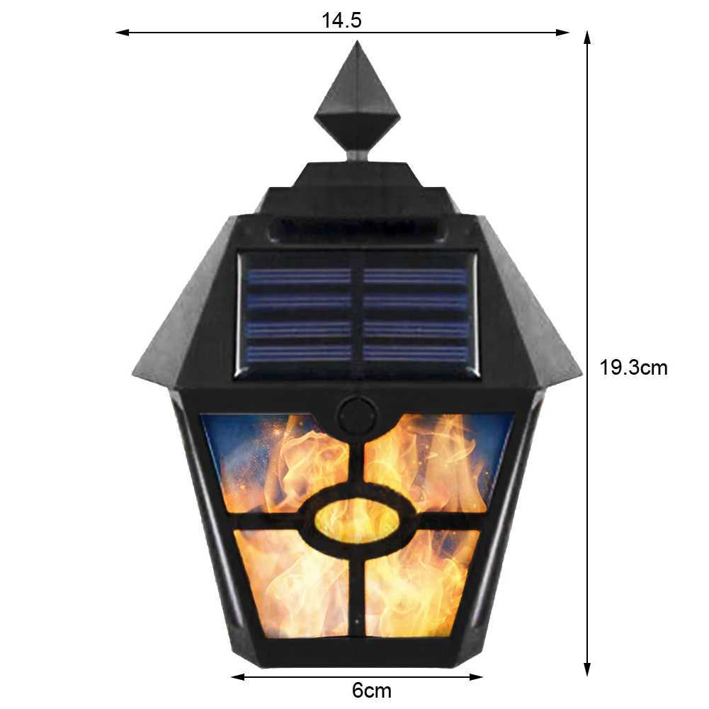 Waterproof Solar Lights Flame Torch LED Lamp Yard Art Light Garden Decoration Wall Waterproof Emergency Street Security LampXJ250624