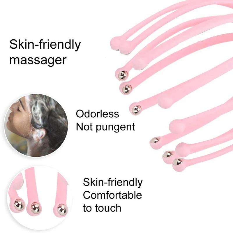 Head Massager Scalp 9 12 Claws Neck Comb Roller 9 Finger Steel Ball Hand Held Relax Spa Hair Care in Home 250625