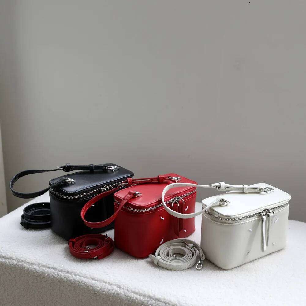 Luxurious Design Bags Retro Sheepskin Box Bag Genuine Leather Handbag Light Women Vintage Inspired Square Shoulder Purse Roomy Phone Card Pouch