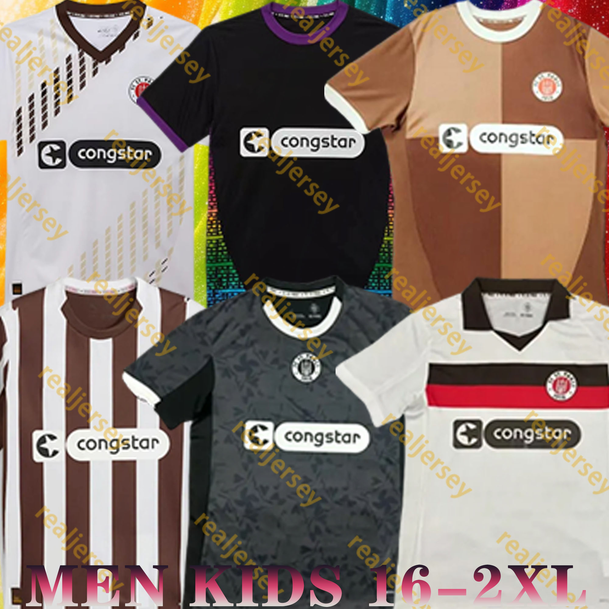 2025 2026 ST Pauli SOCCER JERSEYS BECKER IRVINE KYEREH HARTEL SMITH PAQARADA MEDIC home away JERSEY 25 26 men kids kit football shirts Uniforms green black