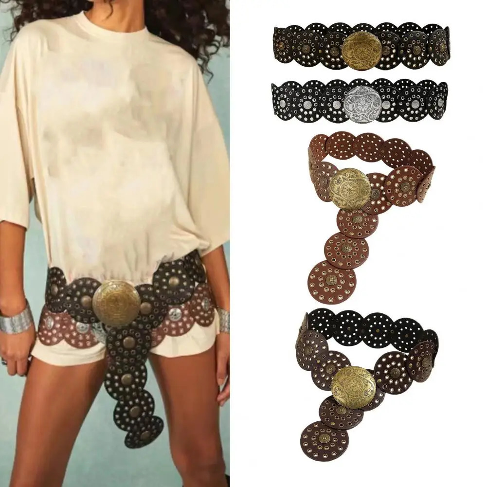 Women Retro Belt Western Style Women Belt Exaggerated Western Style Womens Belts with Vintage Hollow Out for A 250618