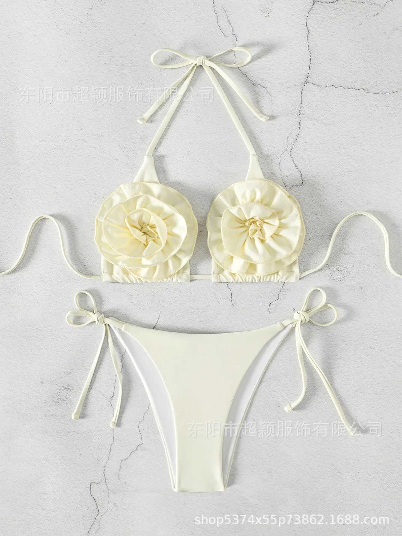 Stereo flower bikini sexy babes split swimsuit womens swimsuit 2025 newXJ250624