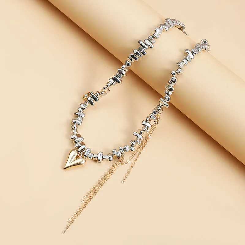New Irregular Stone Choker Necklace For Women Elegant Tassels Heart Pendant Necklaces Wedding Party Jewelry Gift M250625