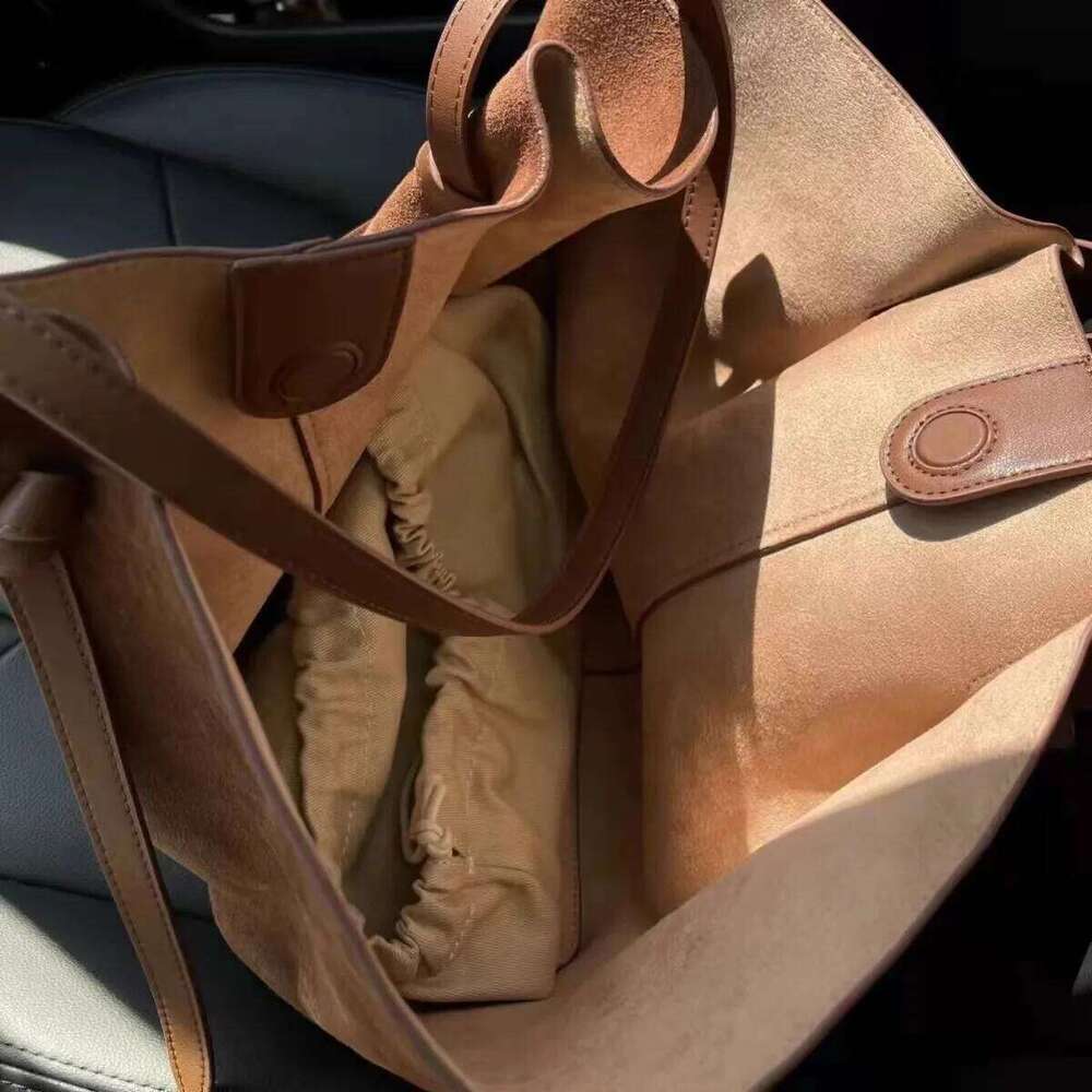 Faux Suede Tote Bags For Women Famous Brands Leather Designer Handbags Purses 2025 New In Vintage Large Capacity Shoulder