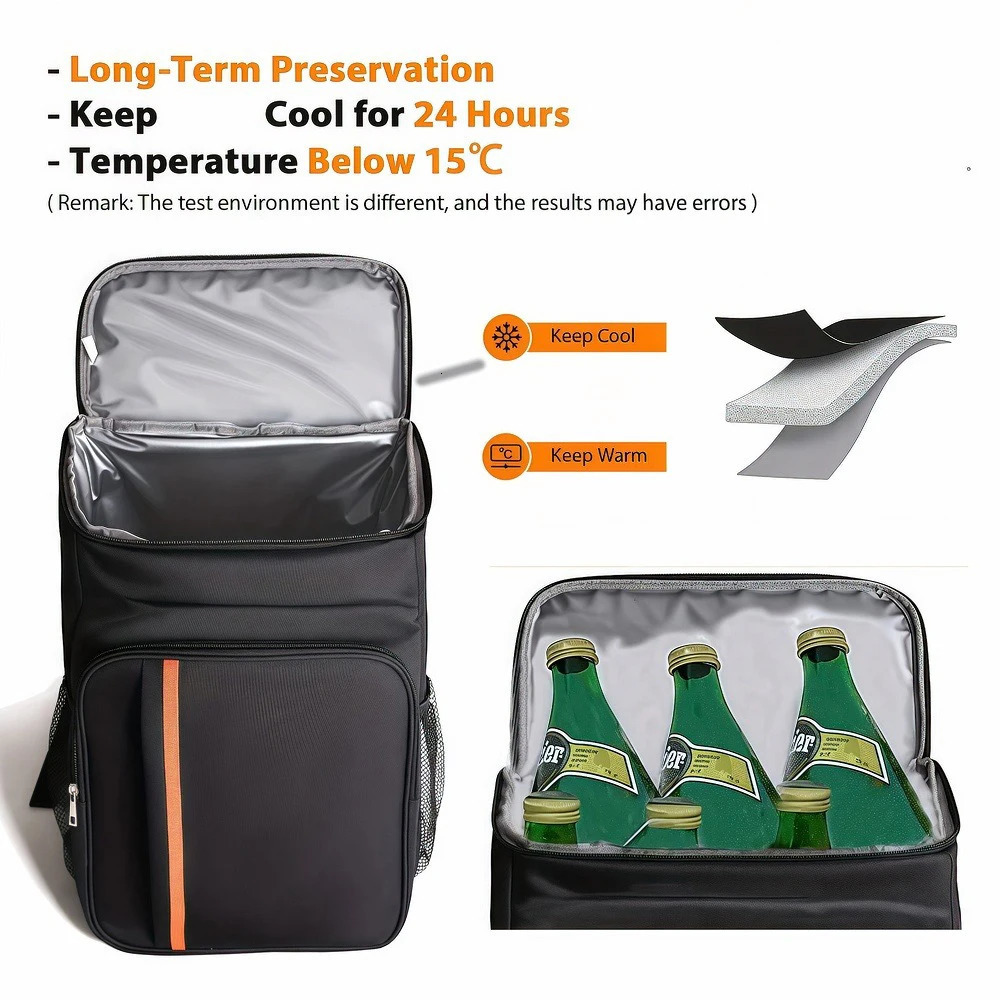 Picnic backpack double shoulder insulation bag suitable for travel outdoor camping picnicking nonfood direct contactzwq 250624