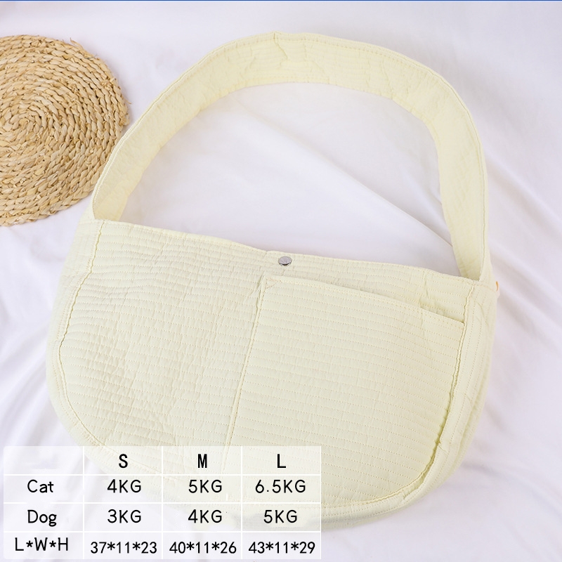 Dog Carrier Sling, Puppy Carrier Purse with Storage Pocket, Hand-Free Dog Sling Carrier for Carry Small Dogs and Cats, Travel Safety Harness, Dog Cat 