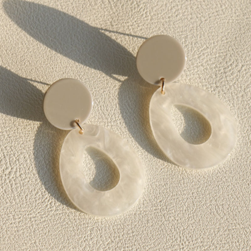 French vintage acrylic earrings art fresh mori earrings for girls