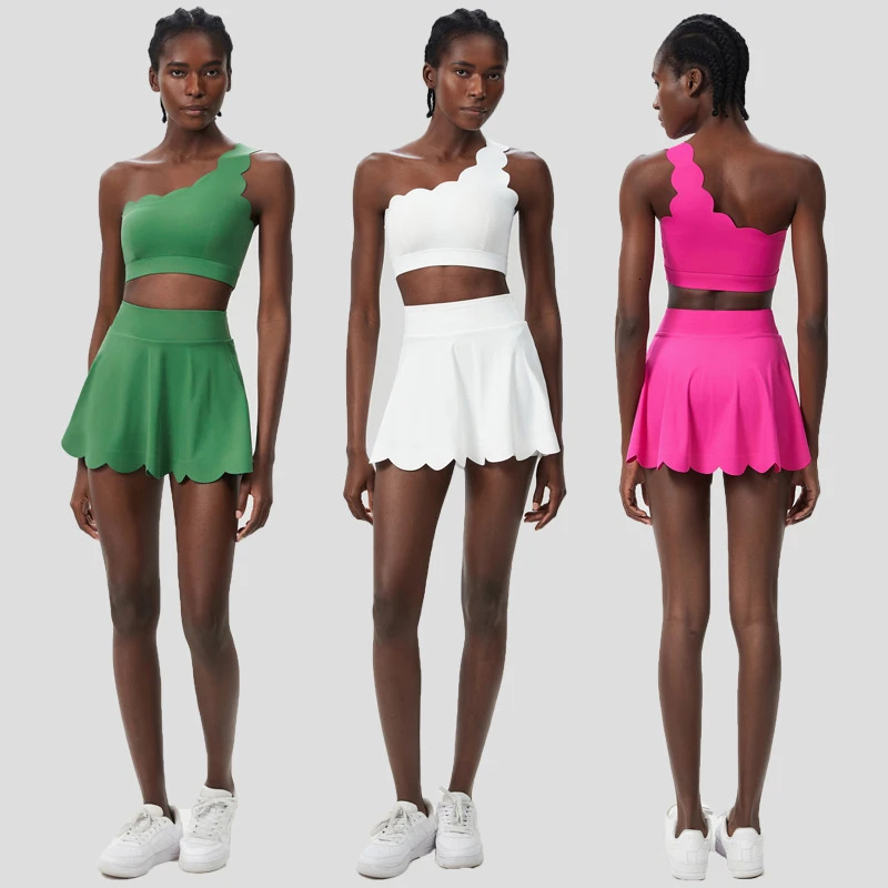 Women Two Pieces Fitness Yoga Set Summer Outdoor Running Suit Breathable Quick Dry Short Sportswear Female Tennis Clothes 250616