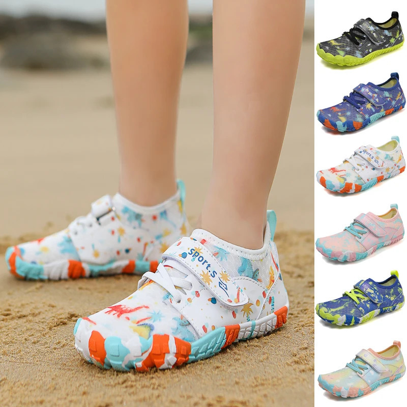 Childrens Anti-cut Anti-slip Wear-resistant Rubber-soled Wading Shoes Beach Sandals Quick-drying Pool Shoes Outdoor Water Playi 250624