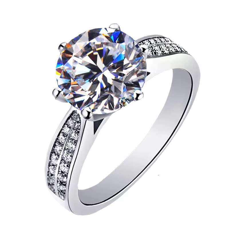 Fine Jewelry Fashion Moissanite Ring 925 Sterling Silver 1 Ct Moissanite Rings for Women Engagement Party