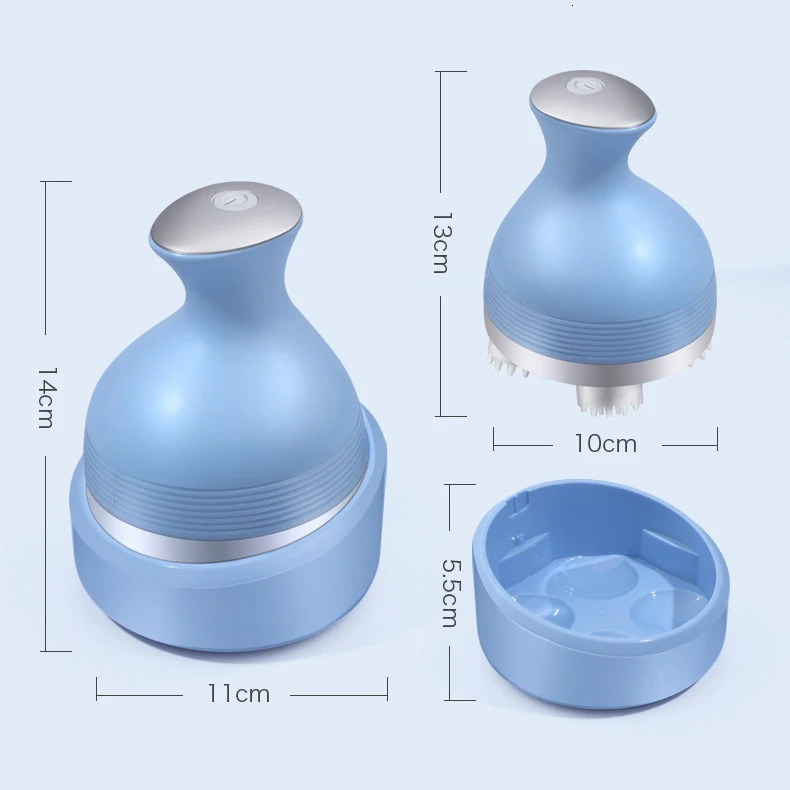 Electric Cordless Vibrator Hair Scalp Massager With Kneading 4 Massage Nodes Handheld Head Scratcher Massager Stress Relax 250625